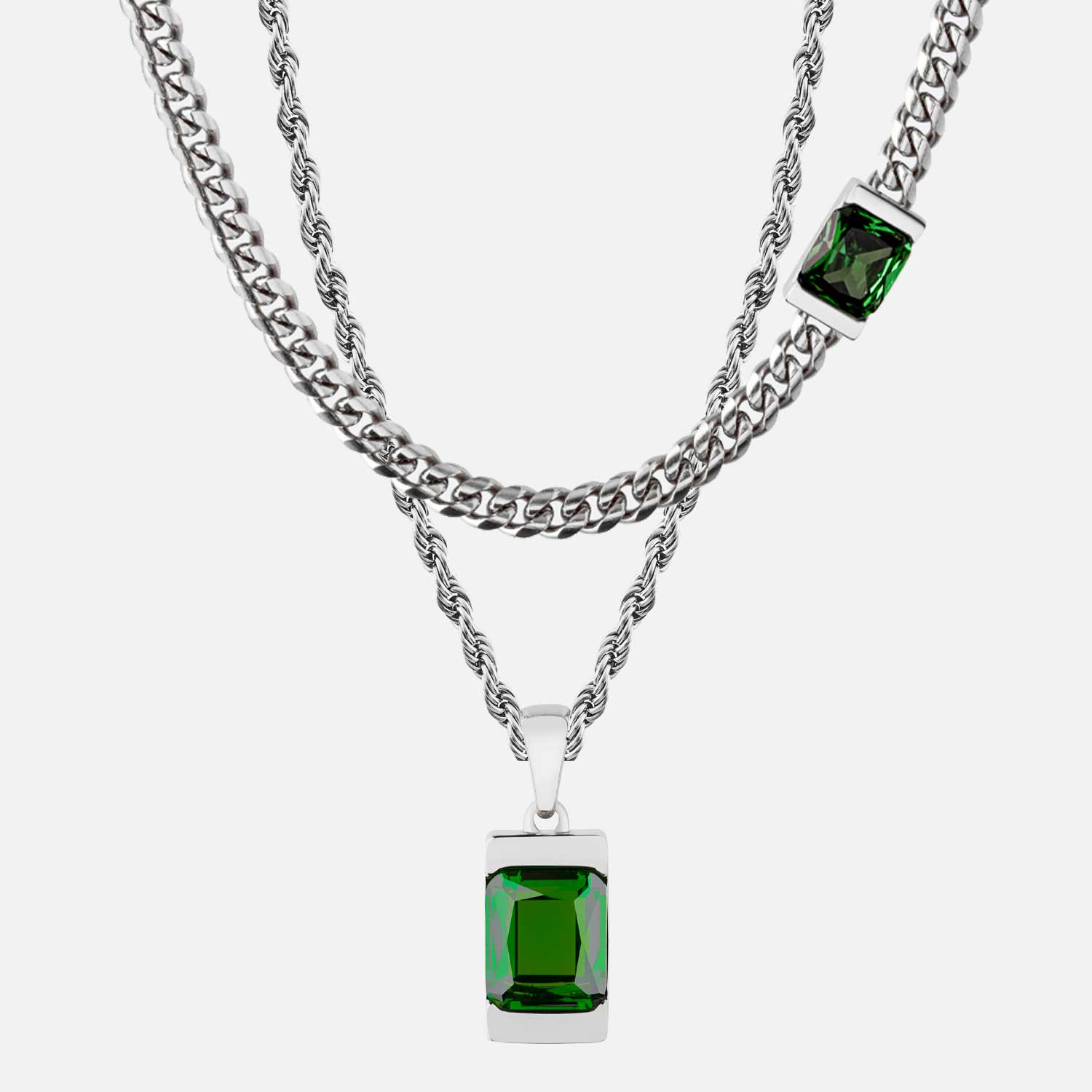 Chip Necklace Set - Jade - Image 3