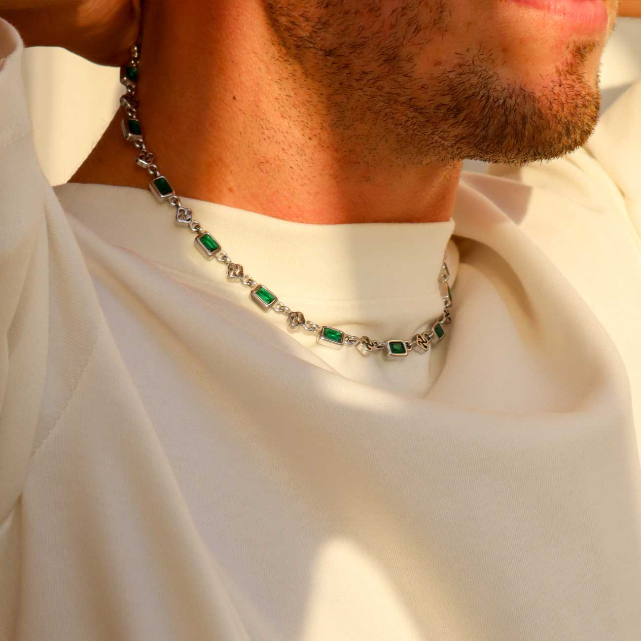 Gemstone Necklace, Emerald - Image 3
