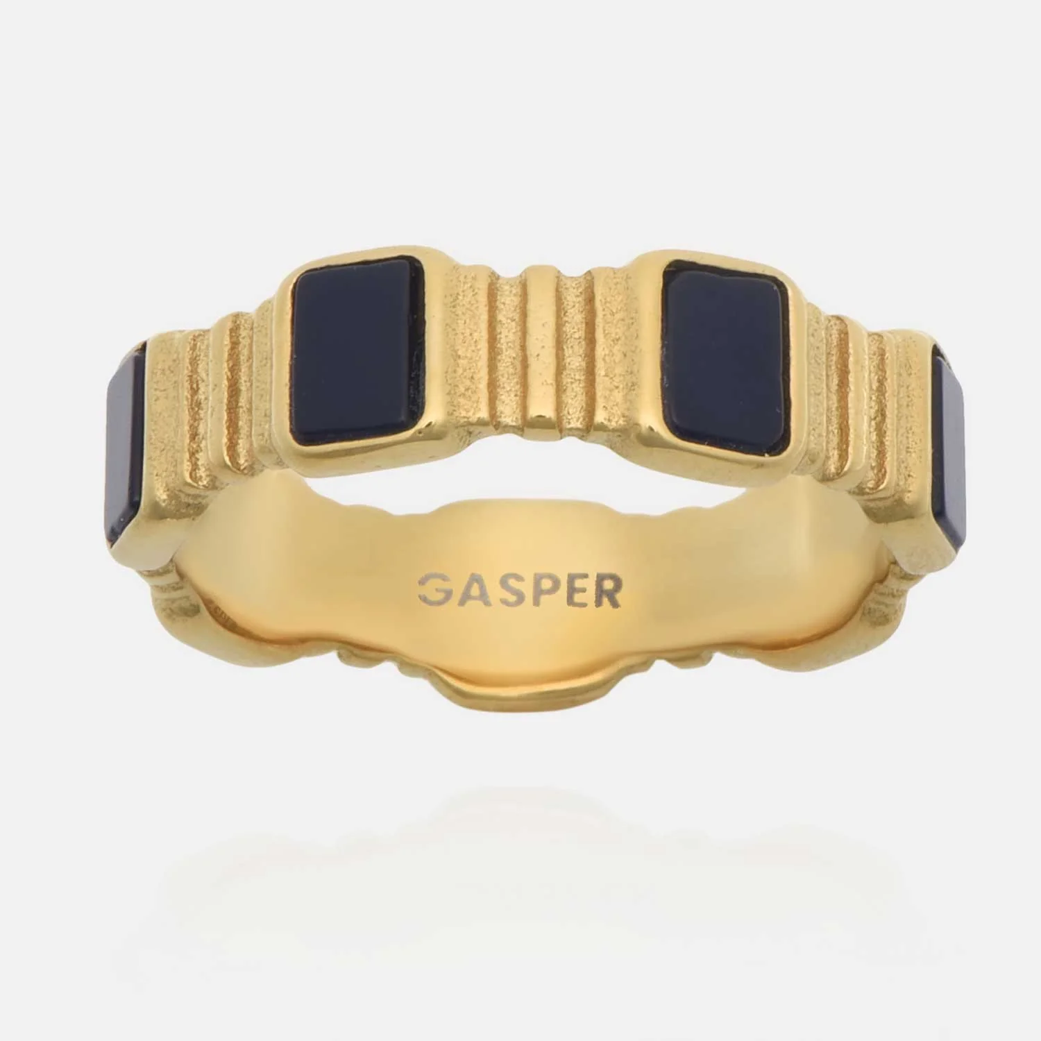 Pillar Band Ring - Onyx
