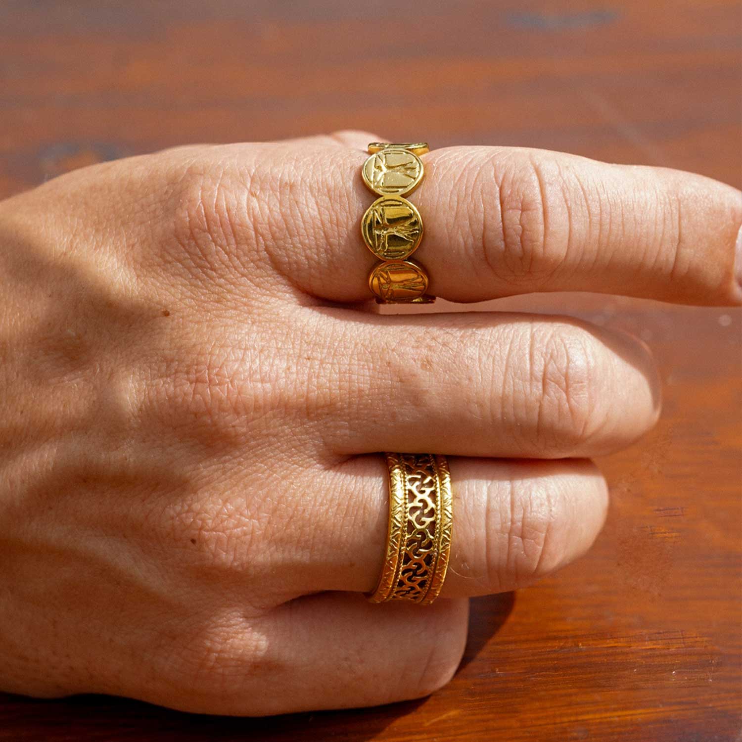 Vitruvian Man Band Ring - Image 2